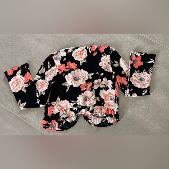 Roxy cropped floral tie top, XS - Picture 3 of 10